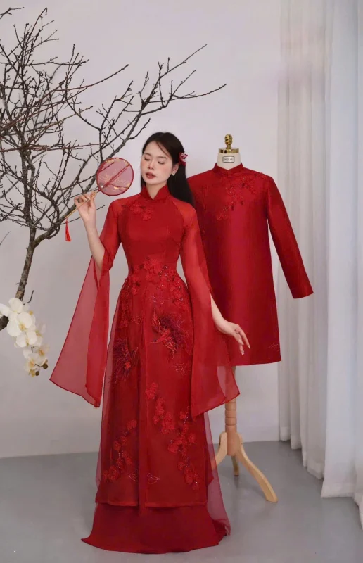 áo dài cưới cách tân