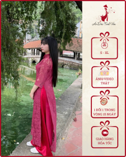 Áo Dài Hồng Tuyết – Thanh Khiết Giữa Sắc Hồng Dịu Dàng