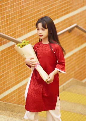 áo dài cưới của sao việt