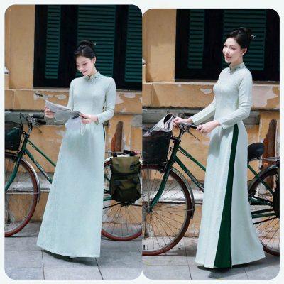 áo dài cưới trắng